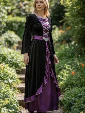 Girls costume play dress  Black and Purple